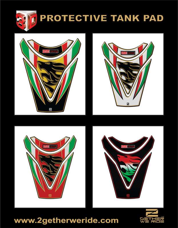 Aprilia Tuona RSV4 White Tank Pad Protector .  2009 - 2014