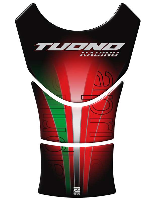 Aprilia Tuona Red and Black Motor Bike Tank Pad Protector. Universal Fit