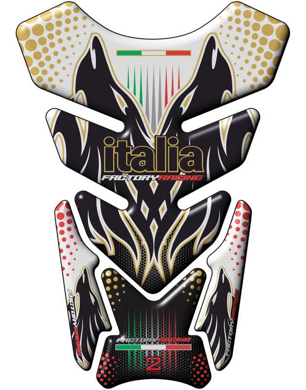 Aprilia  White  Motor Cycle Tank Pad. Universal Fit Italia Racing  Motor Bike Tank Pad / Protector