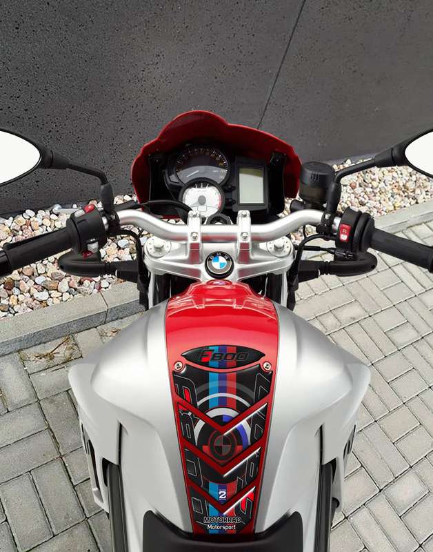 BMW F800 Motor Bike Tank Pad  Protector. Magna Red F 800 Bike Tank Pad