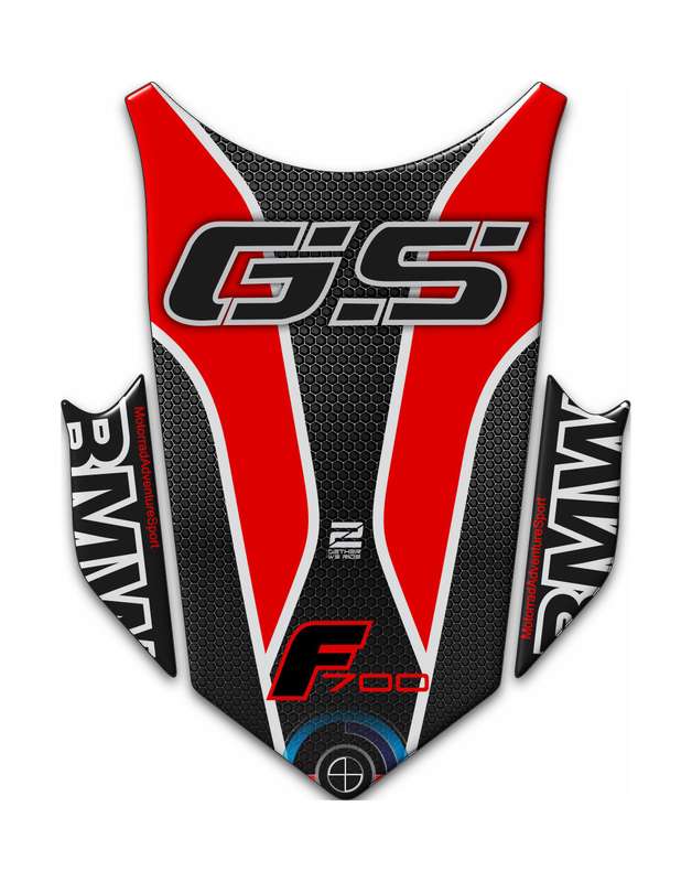 BMW F 700 GS Motor Bike Tank Pad . BMW F 700 Red and Black Motor Bike Tank Pad / Protector.