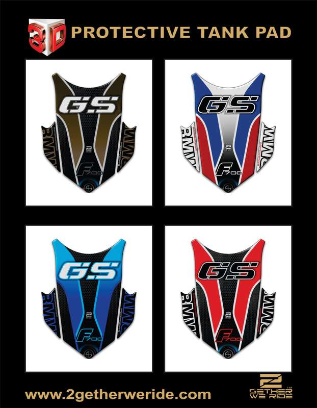 BMW F 700 GS Motor Bike Tank Pad . BMW F 700 Red and Black Motor Bike Tank Pad / Protector.