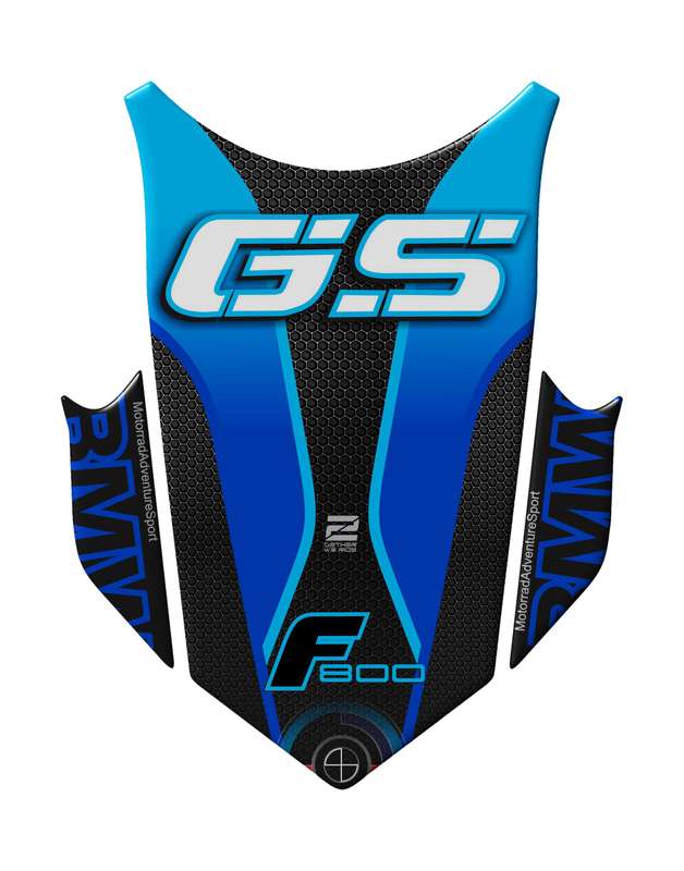 BMW F 800 GS Blue and Black Motor Bike Tank Pad / Protector 2013 - 2017