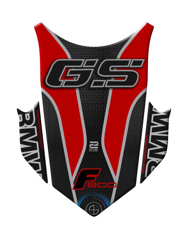 BMW F 800 GS Red and Black Motor Bike Tank Pad / Protector 2013 - 2017