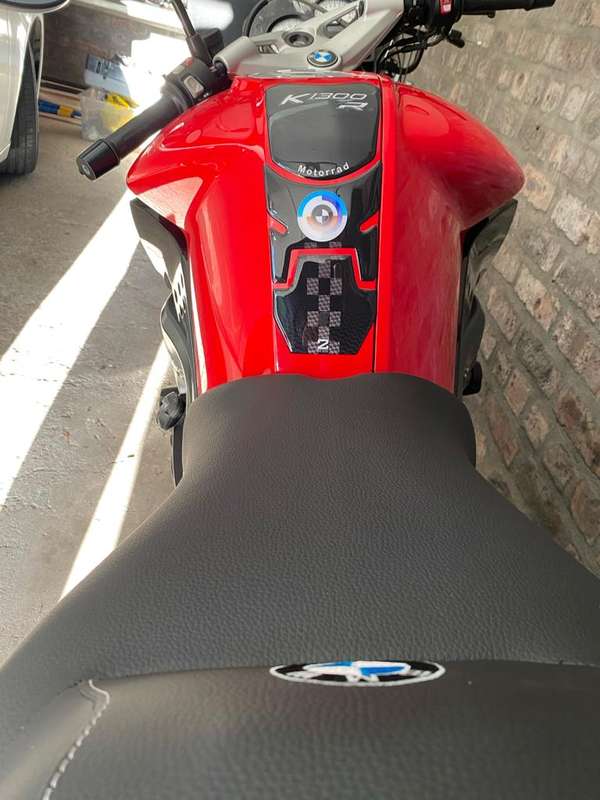 BMW K 1300 R Blue and Black Motor Bike Tank Pad Protector. Standard Fit