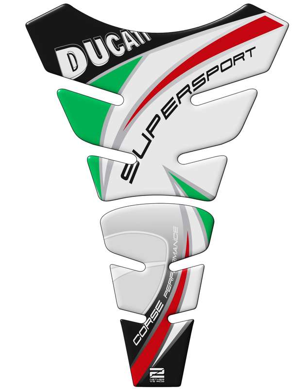 Ducati SuperSport White and Black  Motor Bike Tank Pad Protector 2016 -2023