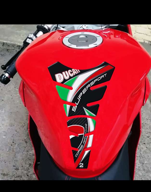 Ducati SuperSport Red Motor Bike Tank Pad Protector 2016 -2023
