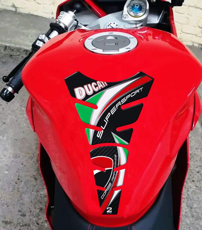 Ducati SuperSport Yellow and Black Standard Motor Bike Tank Pad Protector 2016 -2023