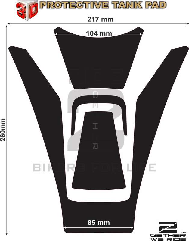 BMW F 900 XR Black  Motor Bike Tank Pad / Protector 2020 - 2023