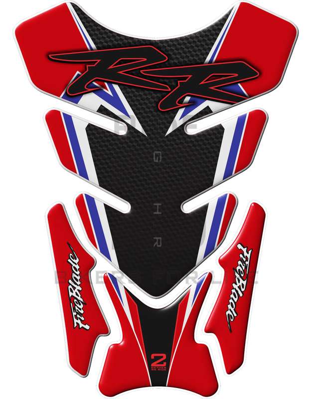Motor Bike Tank Pad- Honda CBR Fireblade RR. Red and Black and Carbon Fibre. Protective Tank Pad....