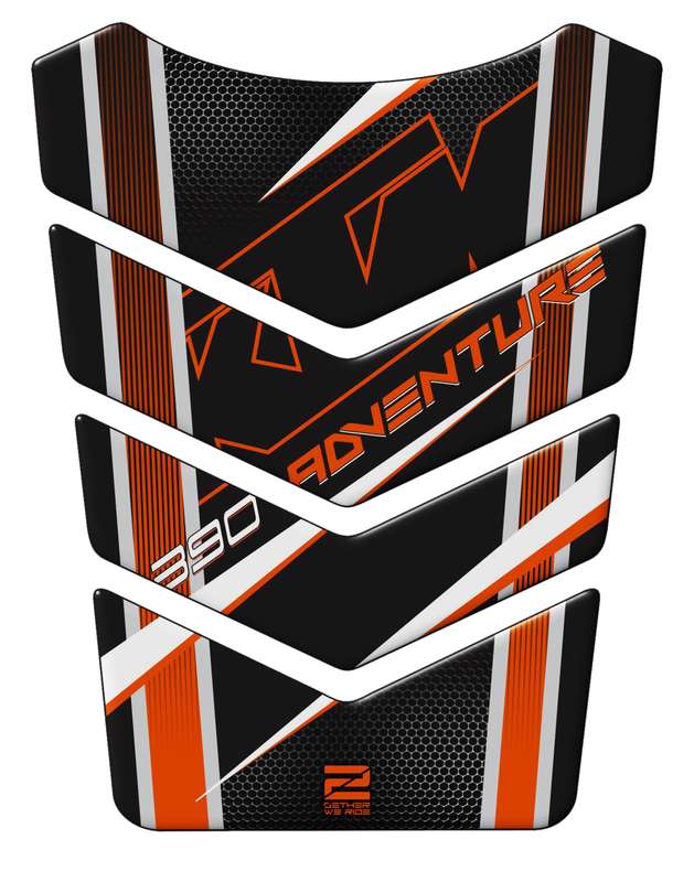KTM 390 Duke Motor Bike Tank Pad. Orange and Black 390 Adventure, Universal  Fit Tank Pad. 2025
