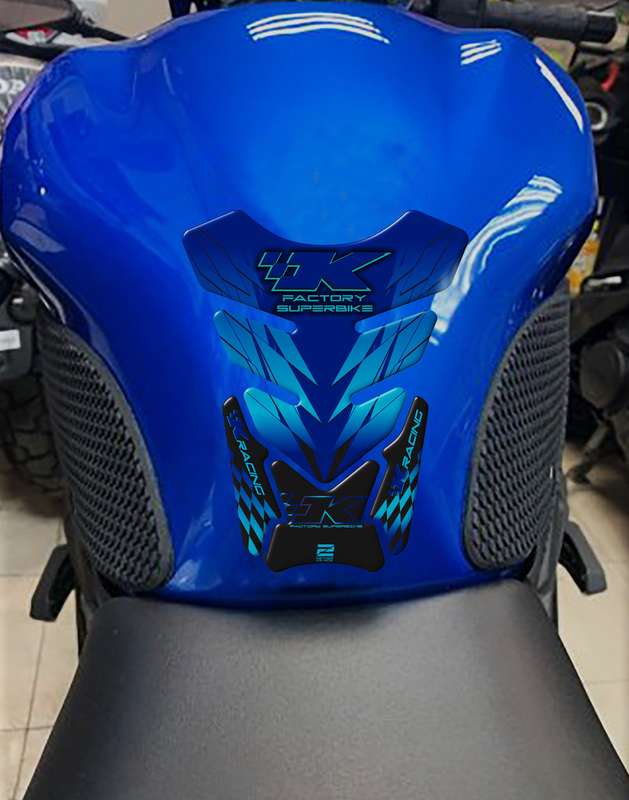 Kawasaki Factory Super Bike, Black and Silver Grey Motor Bike Tank Pad  Protector 2006 - 2022. K ...