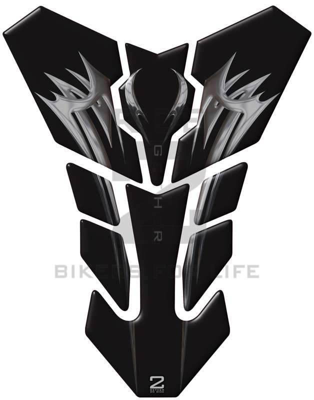 Motor Bike Tank Pad. Universal Fit Black Chrome Motor Bike Tank Pad protector. A Street Pad which...