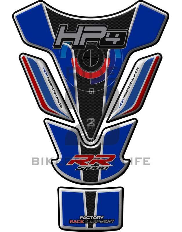 BMW S 1000 RR Blue HP4 (High Performance) Motor Bike Tank Pad  Protector.  2013- 2015