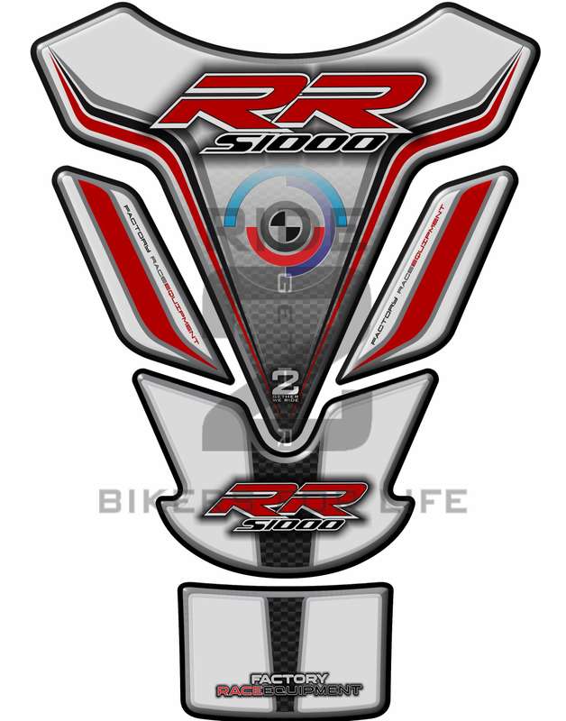 BMW S 1000 RR White and Black Motor Bike Tank Pad  Protector.  2009 - 2020