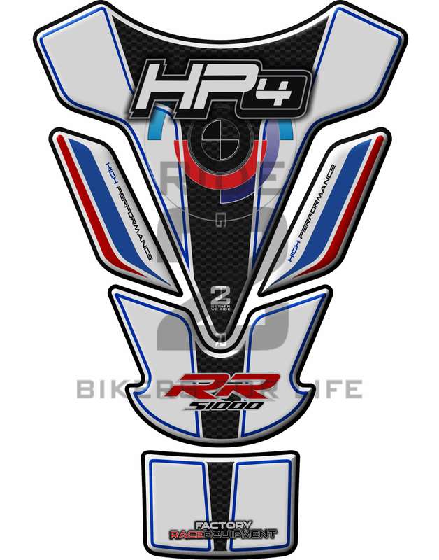 BMW S 1000 RR White  HP4 (High Performance) Motor Bike Tank Pad  Protector.  2013- 2015