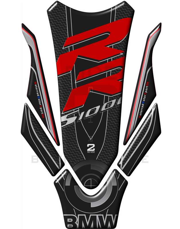 Motor Bike Tank Pad  BMW S 1000 RR Black Carbon Fibre Motor Bike Tank Pad  Protector.  2019 - 2022