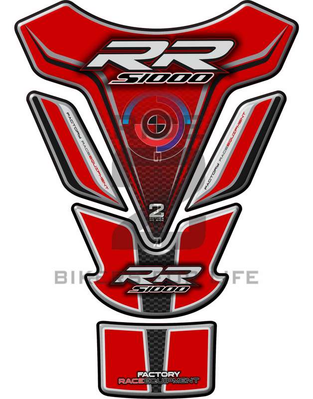 BMW S 1000 RR Red and Black Motor Bike Tank Pad  Protector.  2009 - 2020
