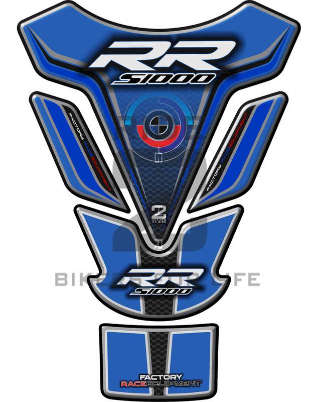 BMW S 1000 RR Light Blue Motor Bike Tank Pad  Protector.  2009 - 2020