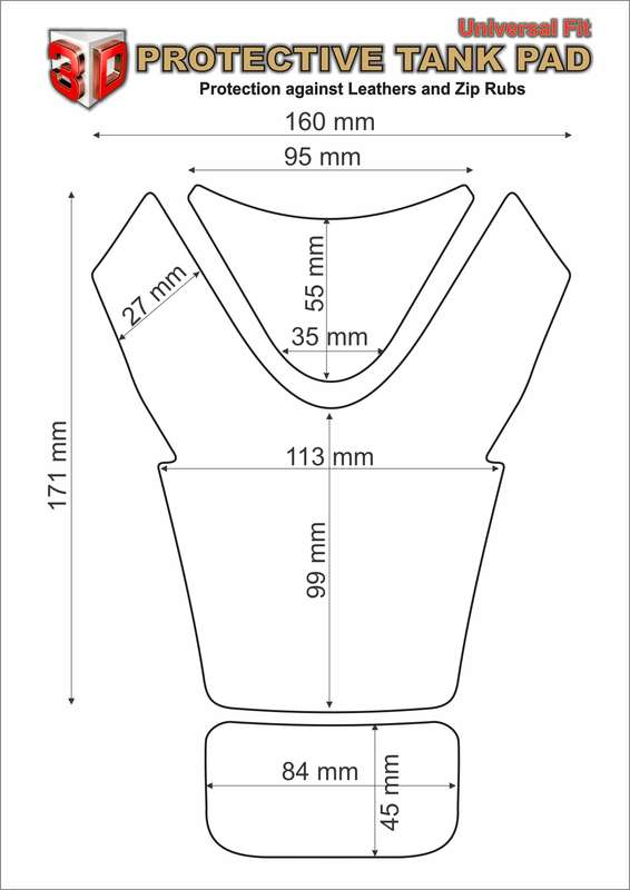 Motor Bike Tank Pad - Suzuki GSXR 1000 Red and Black Tank Pad Protector. 2017- 2023