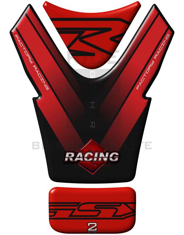 Motor Bike Tank Pad - Suzuki GSXR 1000 Red and Black Tank Pad Protector. 2017- 2023