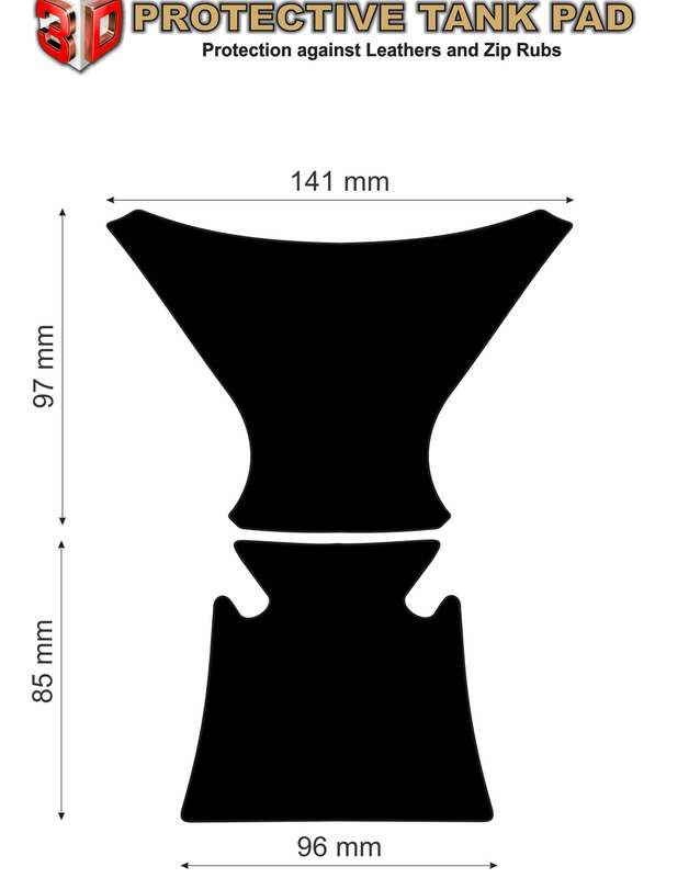 Aprilia  Tuono RS 660 Black Motor Bike Tank Pad. Universal Fit  Gas / Fuel Bike Tank Pad / Protector
