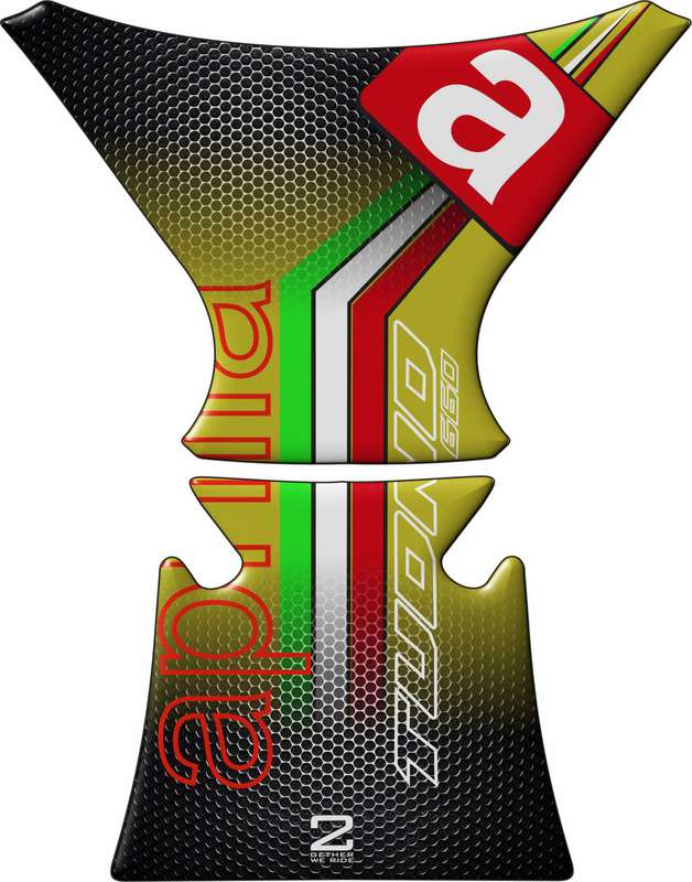 Aprilia  Tuono RS 660 Yellow Motor Bike Tank Pad. Yellow and Black Honey Comb Universal Fit  Bike...