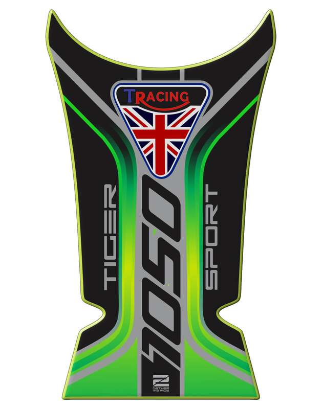 Triumph Tiger 1050 Motor Bike Tank Pad Protector.Universal Fit Green and Black Triumph Motor Bike...