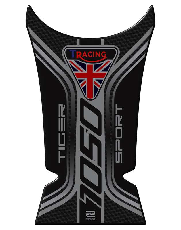 Triumph Tiger 1050 Motor Bike Tank Pad Protector.Universal Fit Black, Grey and Carbon Fibre  Triu...