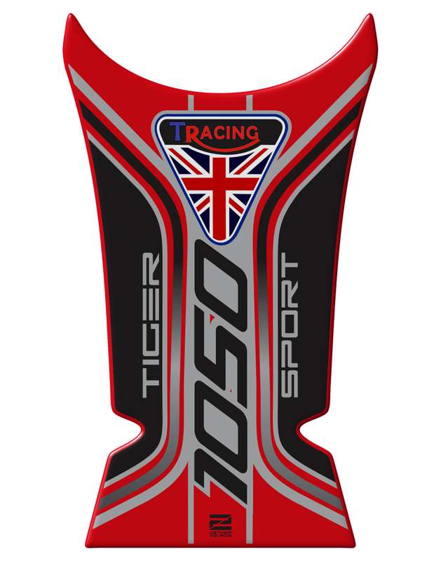 Triumph Tiger 1050 Motor Bike Tank Pad Protector.Universal Fit Red and Black Triumph Motor Bike T...