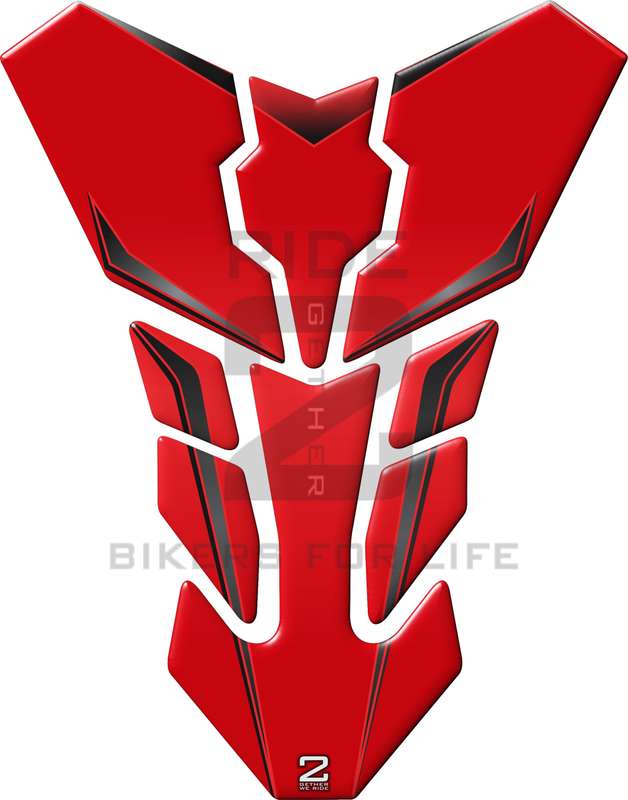 Universal Fit Red Standard Motor Bike Tank Pad Protector. A Street Pad which fits most motorcycles.