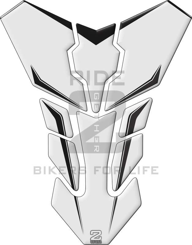 Motor Bike Tank Pad. Universal Fit White Standard Street Tank Pad Protector.