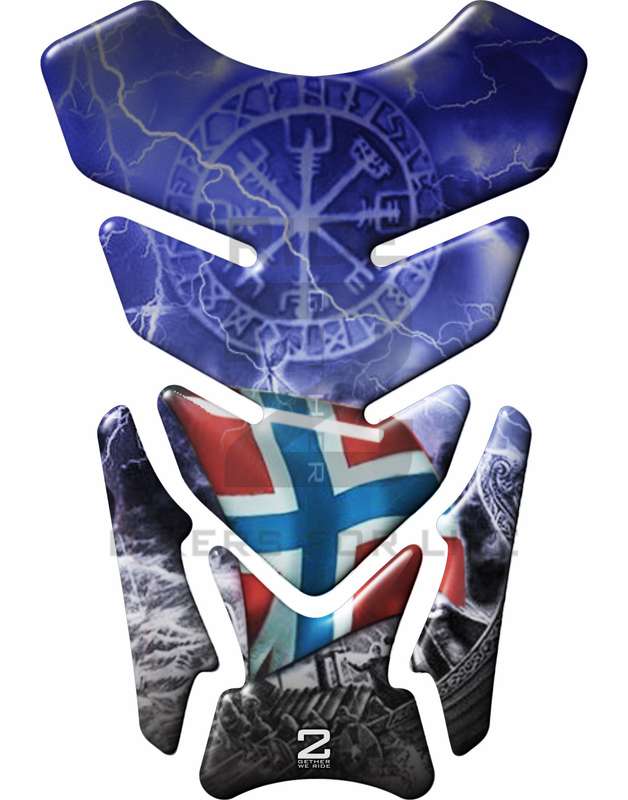 Motor Bike Tank Pad Protector. Viking Symbols/ Norse Symbols. A Street Pad which fits most motorc...