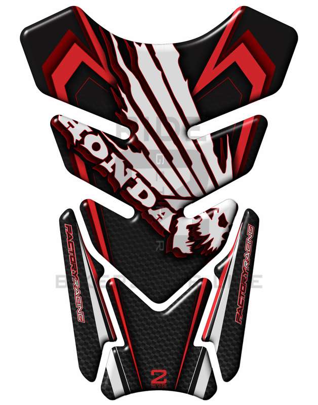 Motor Bike Tank Pad- Honda CBR, NC Series, CB Series, Twin Africa - Red , Black Carbon Fibre Prot...