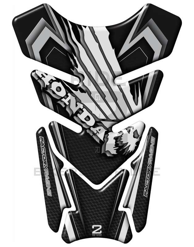 Motor Bike Tank Pad- Honda CBR, NC Series, CB Series, Twin Africa - White , Black Carbon Fibre Pr...