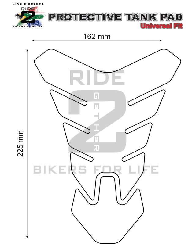 Motor Bike Tank Pad Protector - Honda CBR, NC Series, CB Series, Twin Africa - White Multi Colour...