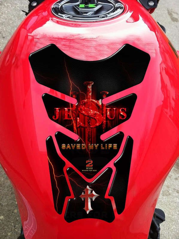 Religious Range. Jesus saved my life  Green Universal Fit. Christian tank pad.