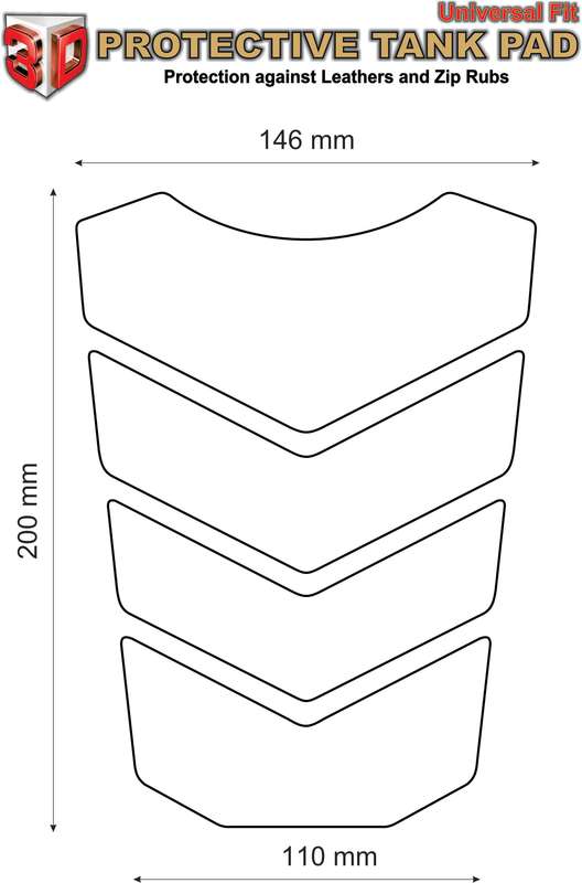 KTM Orange Generic Tank Pad 2020 - 2022. A universal Tank Pad which fits all KTM Motor cycles.
