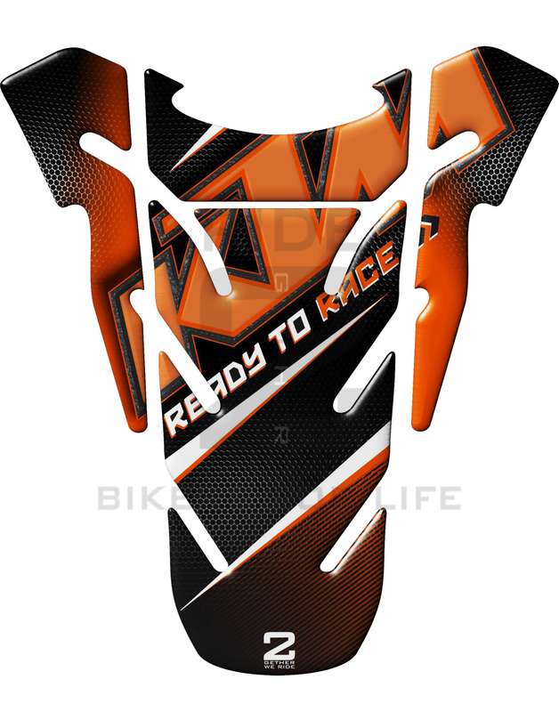 KTM Carbon Fibre Black Generic Tank Pad Protector. A universal tank pad which fit most KTM Motor ...
