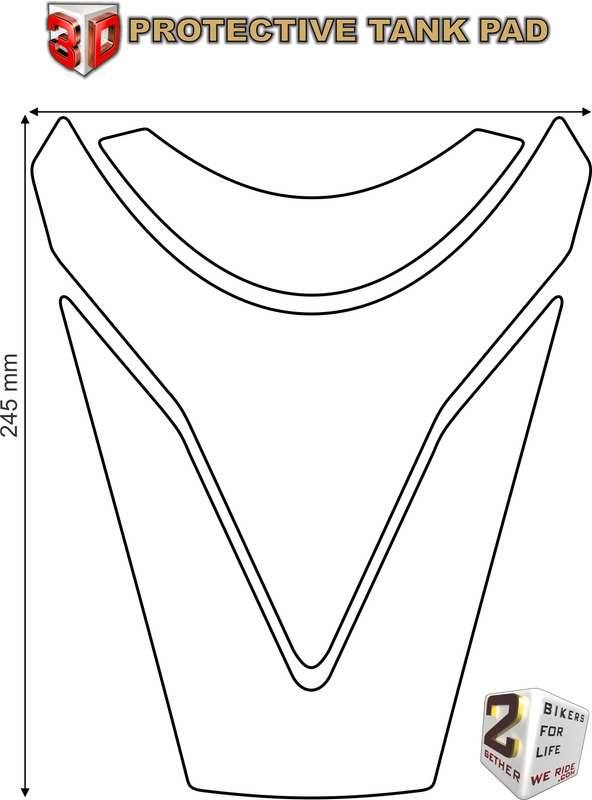 Aprilia Tuona RSV4 White Tank Pad Protector .  2009 - 2014