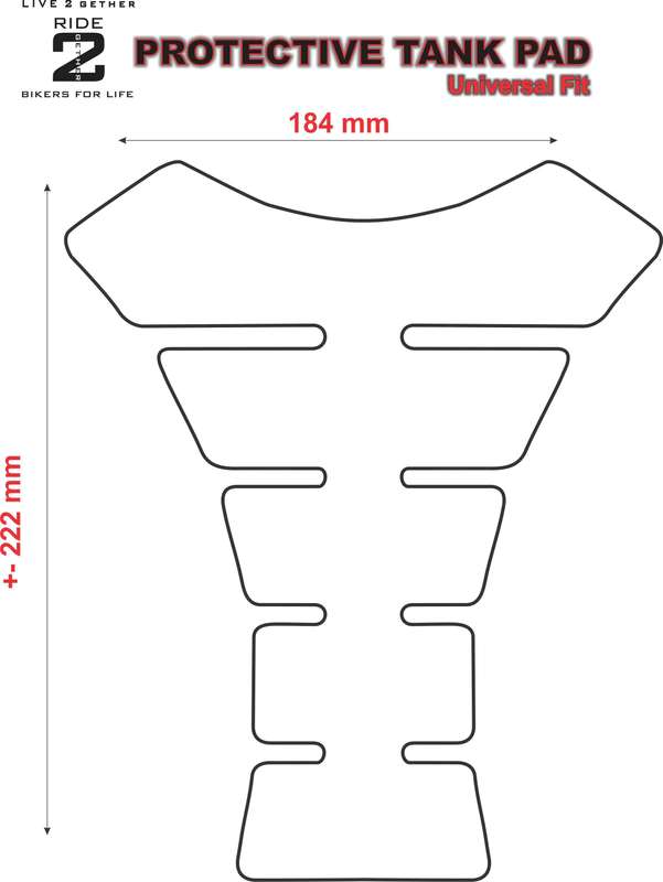 Universal Fit Blue and Black Monster Tank Pad Protector. A Street Pad which fits most models.