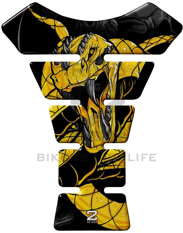 Universal Fit Yellow and Black Viper Motor Bike Tank Pad Protector. A Street Pad which fits most ...