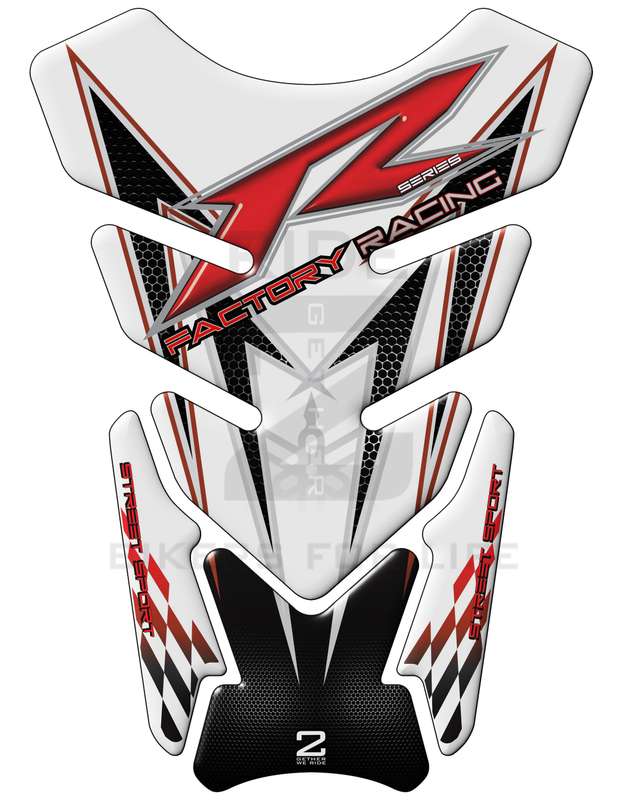 Yamaha White, Red and  Black Silver Grey Standard R Series Tank Pad Protector. Fits most R series...