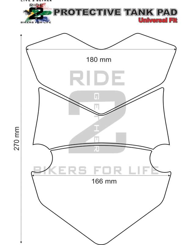 BMW F 650 GS Red and Black Carbon Motor Bike Tank Pad / Protector. A universal adventure fit tank...