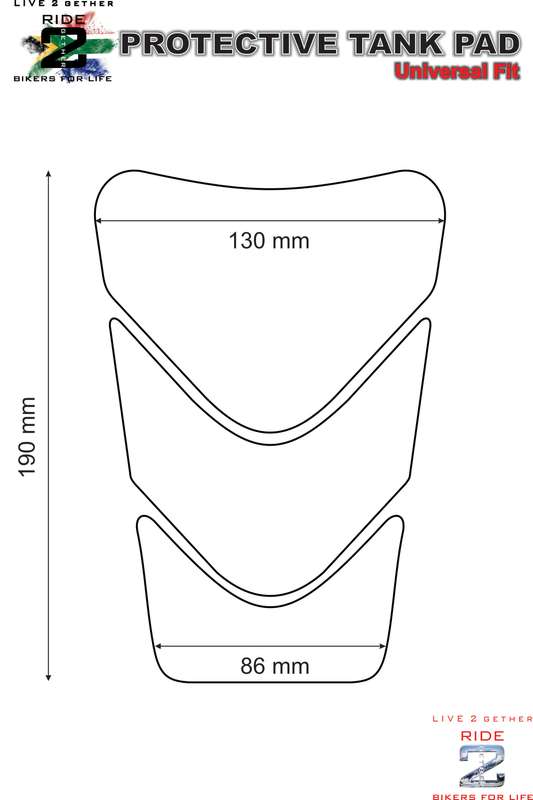 BMW K 1600 GT Red Small Tank Pad Protector
