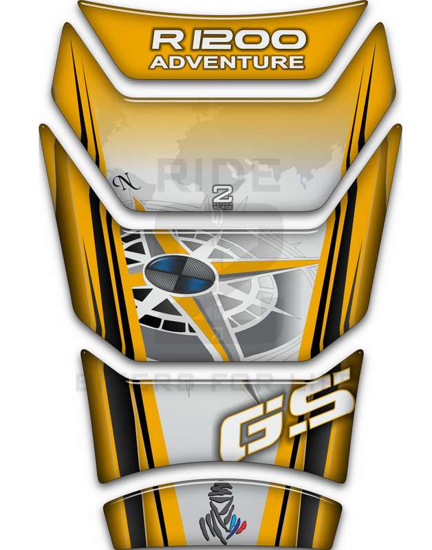 BMW R 1200 GS Adventure  Yellow Motor Bike Tank Pad / Protector - 2006 - 2013