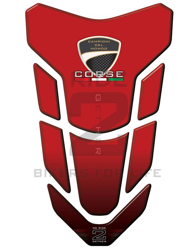 Ducati V4 Red Motor Bike Tank Pad