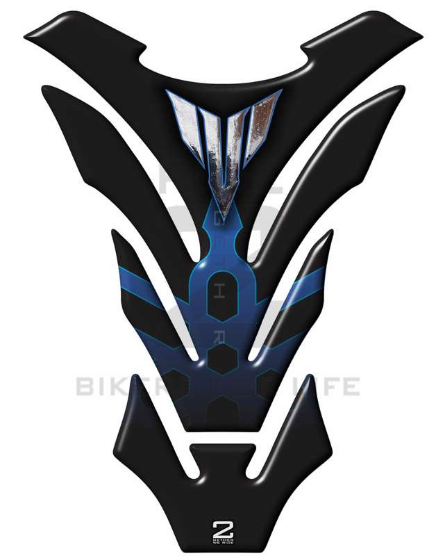 Yamaha MT Series. Blue and Black Slim Series Motor Bike Tank Pad Protectors. MT 01. MT 03. MT 07....