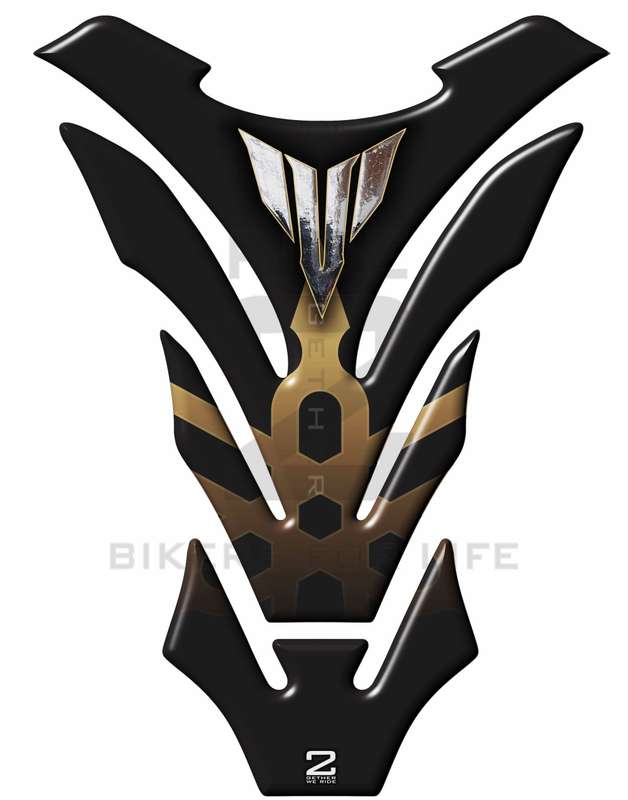 Yamaha MT Series. Gold and Black Slim Series Motor Bike Tank Pad Protectors. MT 01. MT 03. MT 07....