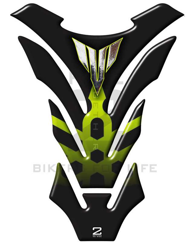 Yamaha MT Series. Green and Black Slim Motor Bike Tank Pad Protectors. MT 01. MT 03. MT 07. MT 09...
